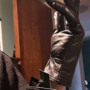 Black Leather Gloves size S